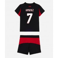 AC Milan Santiago Gimenez #7 Domáci Detský futbalový dres 2025-26 Krátky Rukáv (+ trenírky)